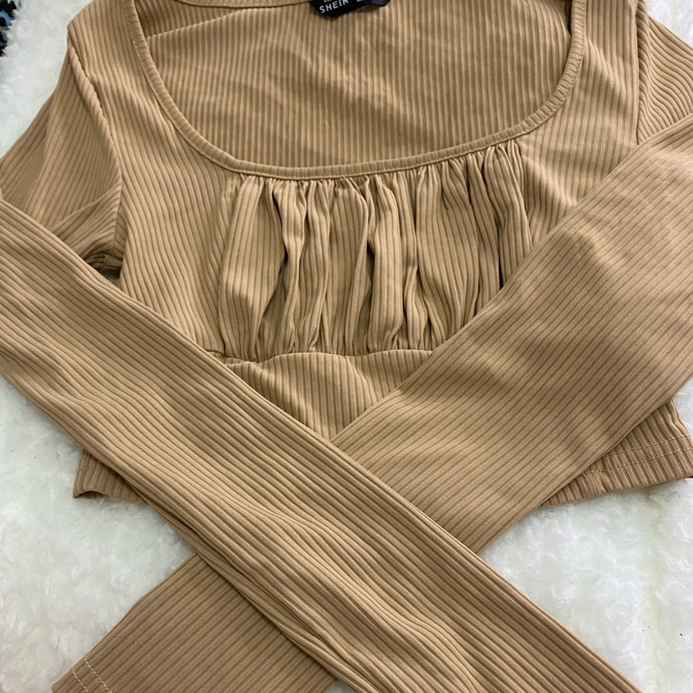 Brown crop top